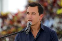 Noboa estará de gira internacional mientras en Ecuador su gobierno pasa por una crisis relacionada a Olón.