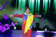 David Bisbal durante su concierto en Guayaquil.