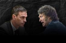 Pedro Sánchez y Javier Milei