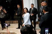 Verónica Abad en una rueda de prensa