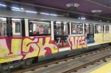 Metro vandalizado