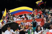Maestros colombianos se toman Bogotá como protesta ante la "privatización de la educación"
