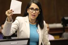 Luisa González cambió de opinión y mencionó que una eventual alianza entre el correísmo con organizaciones de izquierda tiene "líneas rojas".