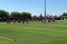 Los dirigidos por Sánchez Bas llegaron al Kellogg Zaher Sports Complex cerca de las 11:30
