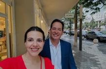 Los exministros de Gobierno María Paula Romo y Henry Cucalón.