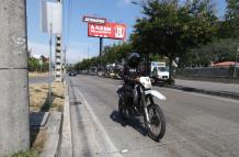Un motorizado de la Policía