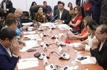 “Cuidado, cuidado con lo que hacen”, les advertía en voz amenazante, aunque entrecortada Pamela Aguirre a los integrantes del Consejo de Participación.