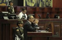Wilman Terán presenta su defensa ante la Asamblea Nacional.