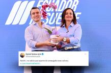 Daniel Noboa y Marcela Aguiñaga