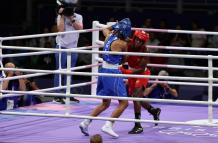María José Palacios durante su combate.