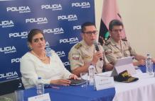 La ministra Mónica Palencia durante la rueda de prensa.