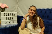 Susana Cala en el backstage de su show junto a Morat.