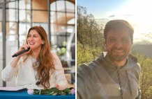 Juan Iván Cueva y Cristina Reyes