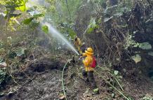 Incendio forestal en Quilanga, Loja