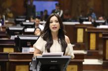 La decisión de Pamela Aguirre no ha sido bien recibida en el correísmo.