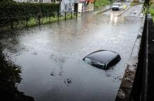 Milán colapsada por fuertes lluvias