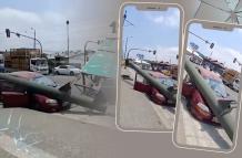 Accidente vía a Daule portón carro