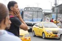 Paro de transportistas en Guayaquil