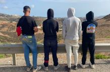 Los jóvenes que quieren cruzar a Ceuta