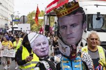 Protestas contra Emmanuel Macron en Francia