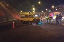 Seis heridos dejó el choque de una furgoneta escolar en la Ruta Viva, la madrugada de este 23 de septiembre de 2024.