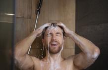 front-view-man-washing-hair