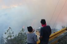 Incendio forestal en Guápulo Quito
