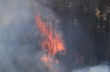 Incendio forestal en Quito.