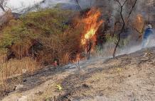 Incendio en zona natural de Vilcabamba