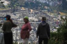 Afectación de un incendio forestal en Quito