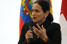 La ministra de Energía (e), Inés Manzano, mencionó una consigna del Gobierno de Noboa al referirse al tema energético.