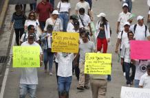 Protesta de sindicatos en El Salvador