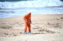 Playas Sídney esferas de contaminación
