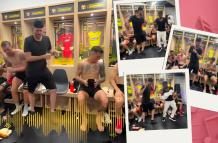 Javier Burrai y su baile de salsa choke en el camerino junto a Adonis Preciado.Captura de vídeo