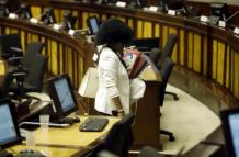 Paola Cabezas, la interpelante de la ministra Mónica Palencia, tras la votación que no consiguió el apoyo para censurar a la secretaria de Estado