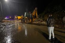Suspensión. El paso de Baños a Puyo se encuentra restringido por los derrumbes que ocasionaron las lluvias.