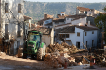 Vista de Letur (Albacete) este jueves donde continúan las labores de desescombro y la búsqueda de los desaparecidos tras el paso de la dana.