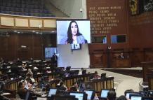 Verónica Abad en la Asamblea Nacional