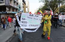 Protestas contra Noboa en Quito