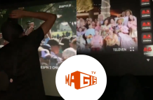 Ciudadanos reclamaban porque no se proyectaba el partido en la sala de cine.