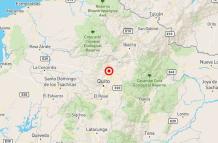 Mapa del temblor en Quito