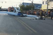Avioneta caída en Santa Elena