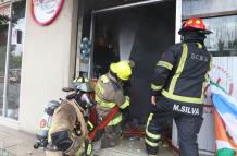 Incendio en la vía a la costa
