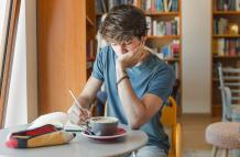 teen-boy-doing-homework-library
