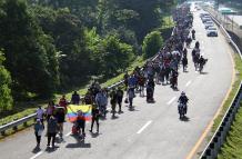 Mundo, Estados Unidos, México, La caravana migrante se topa con bloqueo
