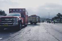 El accidente de tránsito en la Ruta Viva dejó dos personas heridas.