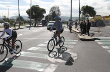 Ciclovía en la av. De La Prensa