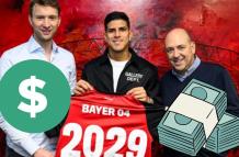 Piero Hincapié seguirá en el Leverkusen hasta el 2029.