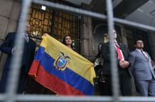 Verónica Abad fuera del despacho vicepresidencial.
