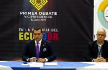 Federico Morán, de la Universidad Bolivariana del Ecuador; y Arturo Cabrera, de Ciclo Electoral y Democracia.